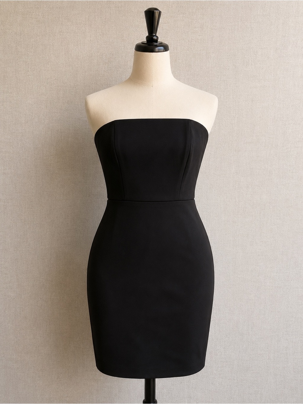 Fashion Nova Black Strapless Mini Dress